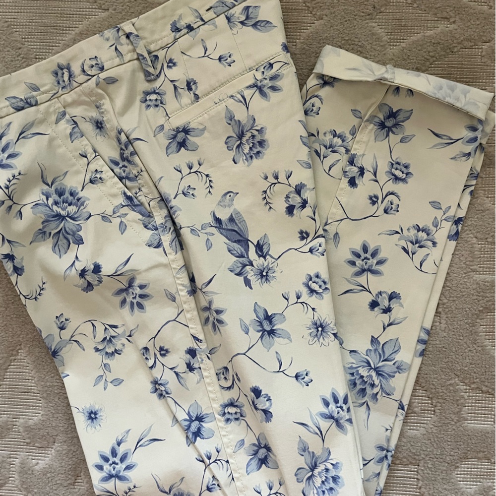 Talbots floral chinos
